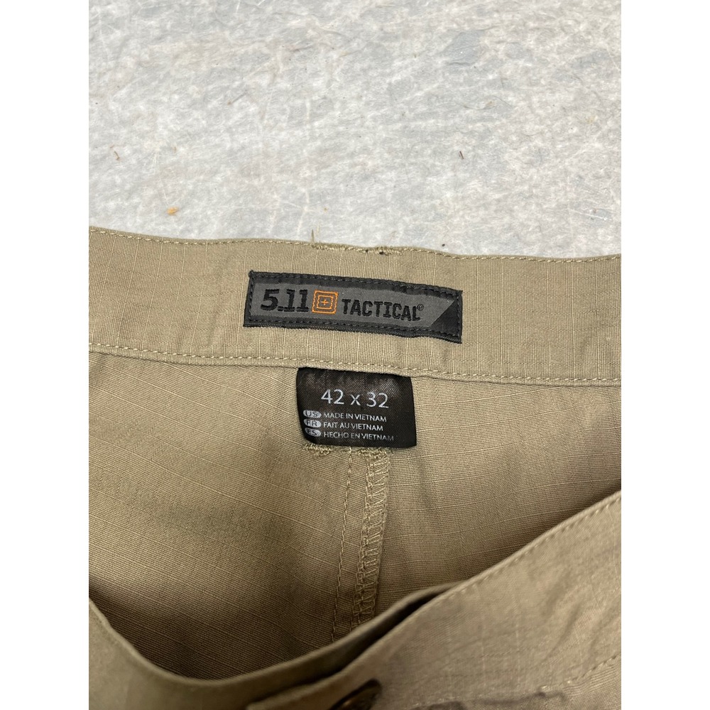5.11 Tactical Mens Khaki Ripstop Cargo Pants 42x32 Tan Multi Pocket Utility - Picture 5 of 7